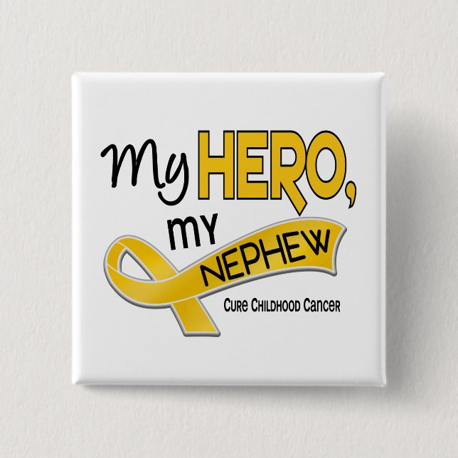 Chapa Cuadrada Cáncer de la niñez MI HÉROE MI SOBRINO 42 (Anverso)