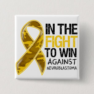 Chapa Cuadrada Cáncer de Neuroblastoma - lucha a ganar