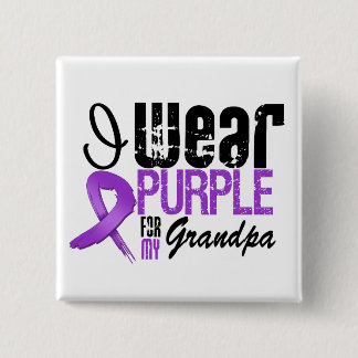 Chapa Cuadrada Cáncer de páncreas que uso GRANDPA de cinta morada