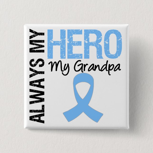 Chapa Cuadrada Cáncer de próstata siempre mi héroe mi abuelo (Anverso)