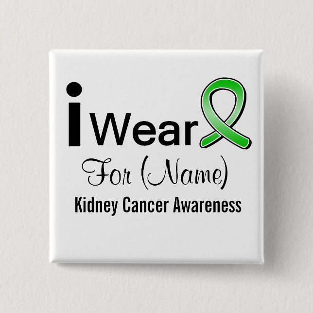 Chapa Cuadrada Cáncer de riñón (Anverso)