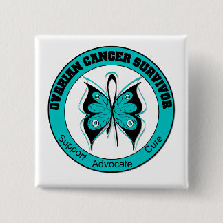 Chapa Cuadrada CÁNCER OVARIANO SURVIVOR Camisetas