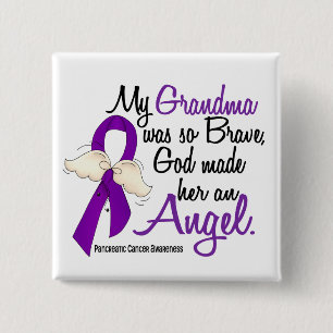 Chapa Cuadrada Cáncer pancreático de la abuela del ángel 2