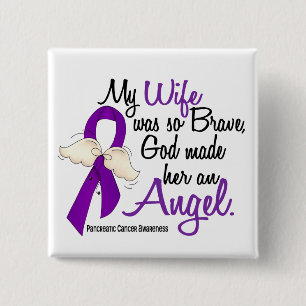 Chapa Cuadrada Cáncer pancreático de la esposa del ángel 2