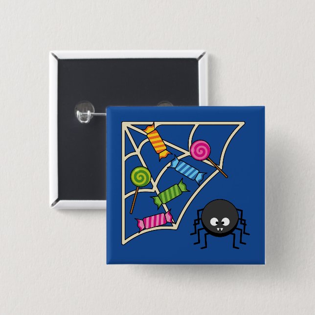 Chapa Cuadrada Candy Catcher Spider (Anverso y reverso)