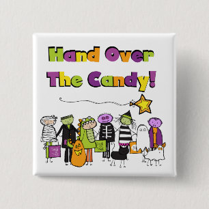 Chapa Cuadrada Candy Over the Candy Halloween camisetas y regalos