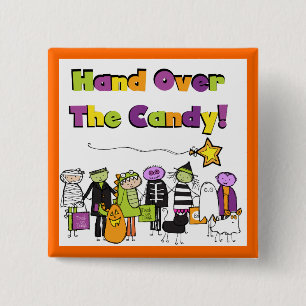 Chapa Cuadrada Candy Over the Candy Halloween camisetas y regalos
