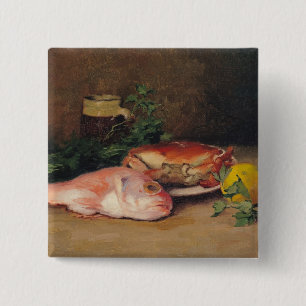 Chapa Cuadrada Cangrejo y salmonete rojo