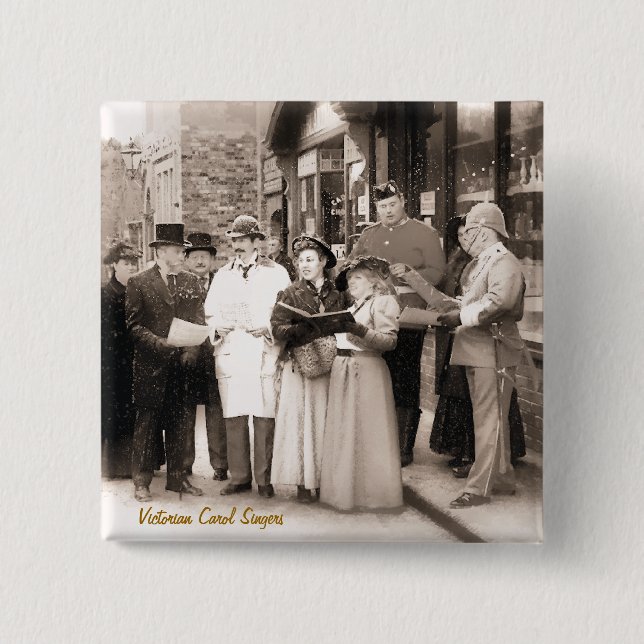 CHAPA CUADRADA CANTANTES DEL VILLANCICO DEL NAVIDAD DEL VICTORIAN (Anverso)