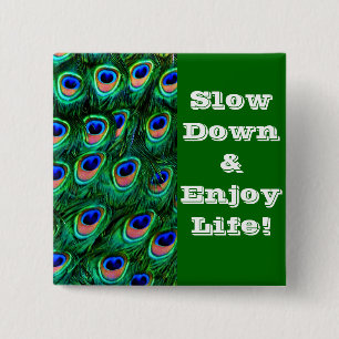 Chapa Cuadrada Caperas de pavo real_