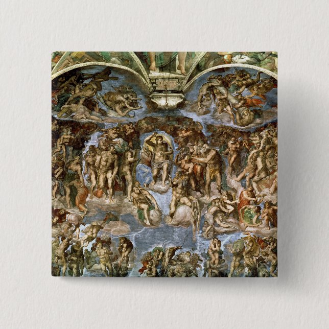 Chapa Cuadrada Capilla de Sistine: El juicio pasado, 1538-41 (Anverso)