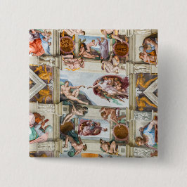 Chapa Cuadrada Capilla Sixtina Michelangelo - Vaticano, Roma, Ita