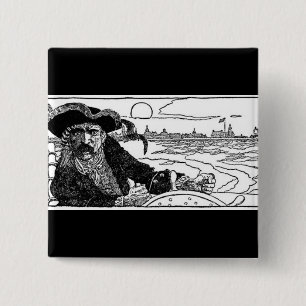 Chapa Cuadrada Capitán de Piratas