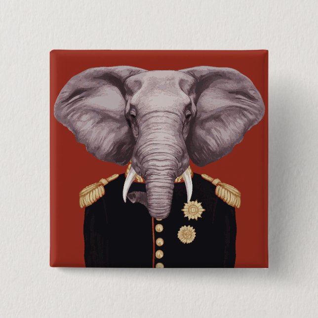 Chapa Cuadrada Capitán Elephant (Anverso)