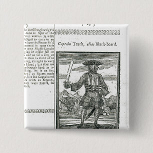 Chapa Cuadrada Capitán Teach, alias barba negra
