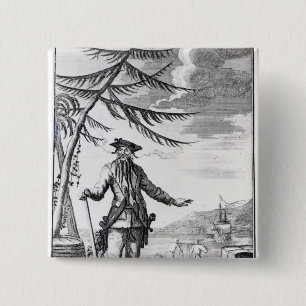 Chapa Cuadrada Capitán Teach, comúnmente llamada Blackbeard