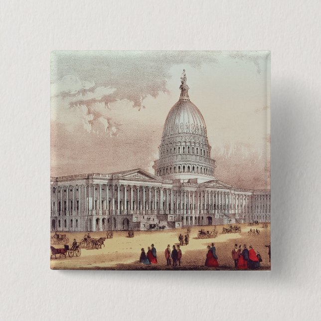 Chapa Cuadrada Capitolio de Estados Unidos, C.C. de Washington (Anverso)