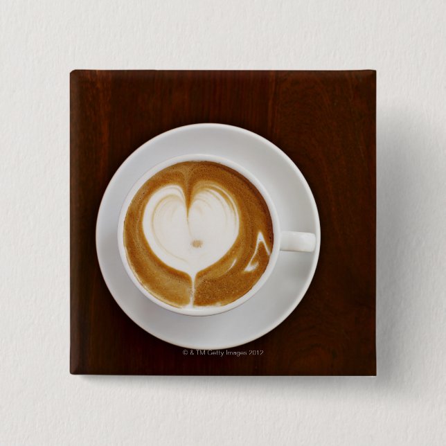 Chapa Cuadrada Cappuccino con amor (Anverso)