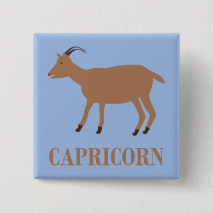 Chapa Cuadrada Capricorn Star Sign Goat