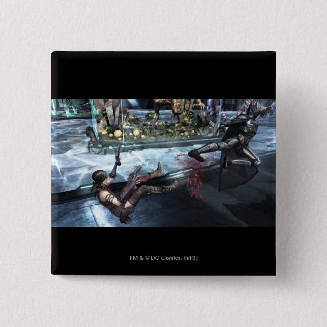 Chapa Cuadrada Captura de pantalla: Harley vs Batman (Anverso)