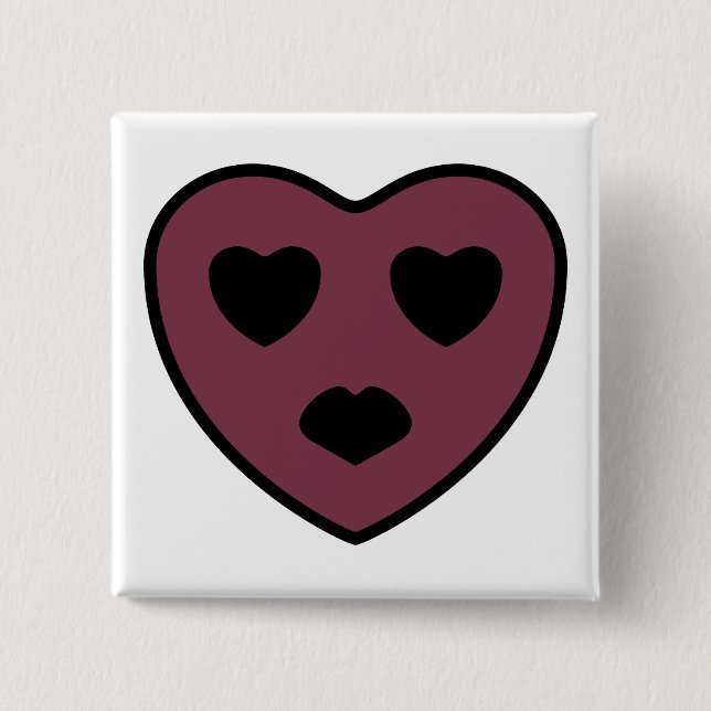 Chapa Cuadrada Cara de corazón (Anverso)