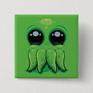 Chapa Cuadrada Cara de Cthulhu lindo