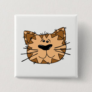 Chapa Cuadrada Cara de gato