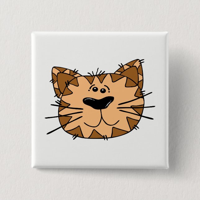 Chapa Cuadrada Cara de gato (Anverso)