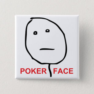 Chapa Cuadrada Cara de póker (texto)