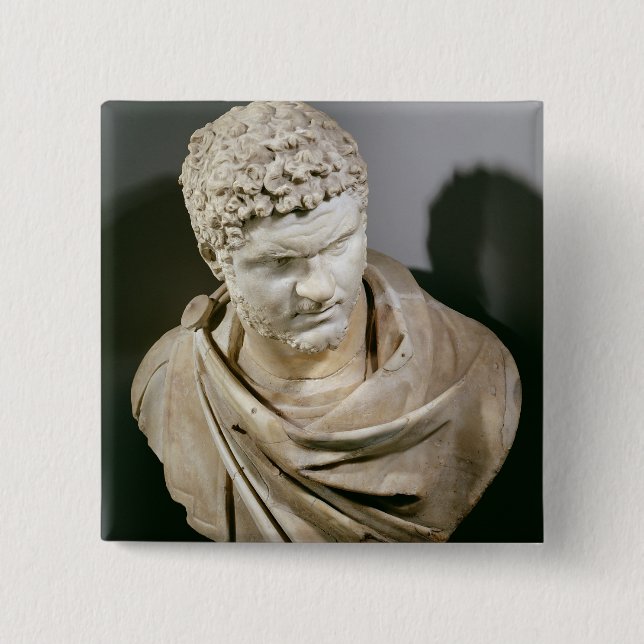 Chapa Cuadrada Caracalla, el mármol romano cuirassed el busto, (Anverso)