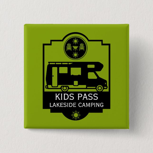 Chapa Cuadrada Caravan Campsite Business (Anverso)