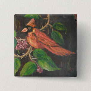 Chapa Cuadrada Cardenal de pintura Button Ann Hayes