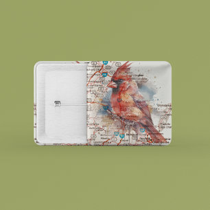 Chapa Cuadrada Cardinal en el mapa de carreteras de Virginia Arte