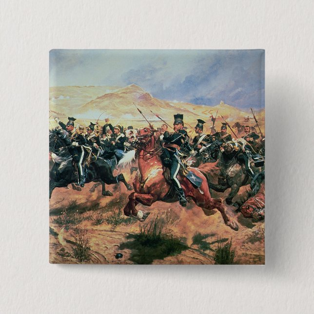 Chapa Cuadrada Carga de la brigada ligera (Anverso)
