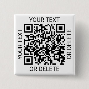 Chapa Cuadrada Cargar su código QR Sitio Web sencillo o aplicació