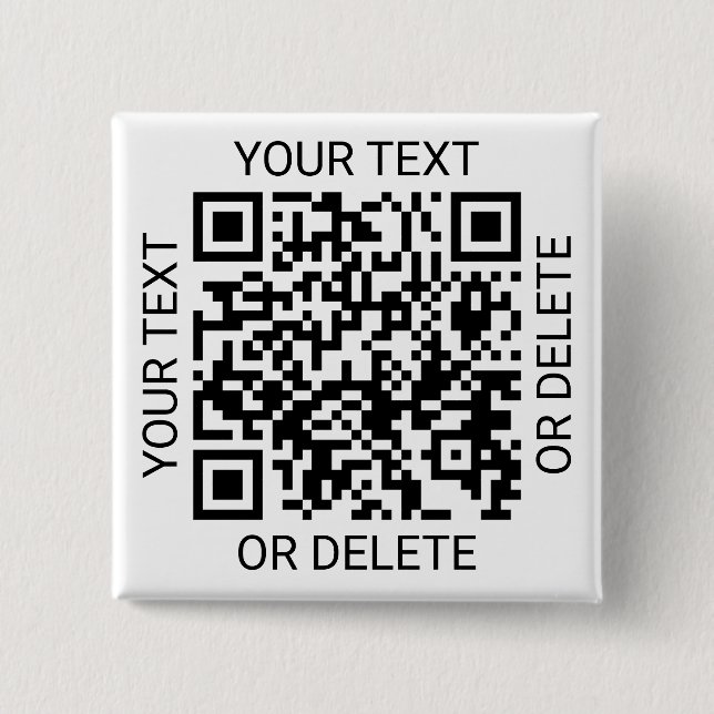 Chapa Cuadrada Cargar su código QR Sitio Web sencillo o aplicació (Anverso)