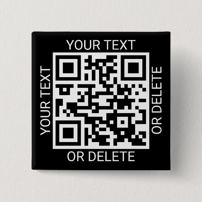 Chapa Cuadrada Cargar tu sitio web moderno de código QR o escanea (Anverso)