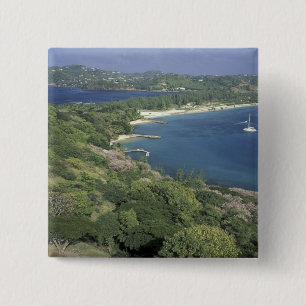 Chapa Cuadrada Caribe, Indias Occidentales, Santa Lucía. Vista de