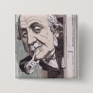 Chapa Cuadrada Caricatura de Albert, Duc de Broglie