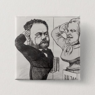 Chapa Cuadrada Caricatura de Emile Zola