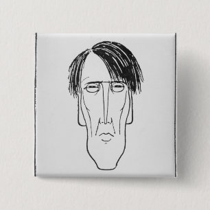 Chapa Cuadrada Caricatura de W.B. Yeats, 1898