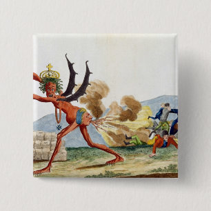 Chapa Cuadrada Caricatura del gobierno inglés, 1793