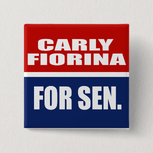 CHAPA CUADRADA CARLY FIORINA PARA EL SENADO