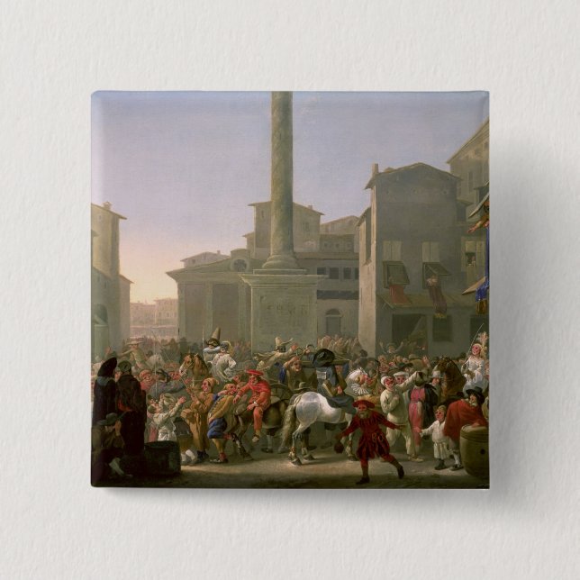 Chapa Cuadrada Carnaval en Roma, c.1650-51 (Anverso)