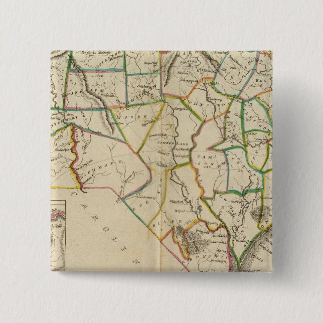 Chapa Cuadrada Carolina del Norte 5 (Anverso)