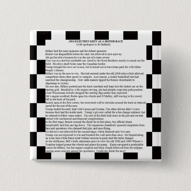 Chapa Cuadrada Carrera presidencial de 2016 (Anverso)