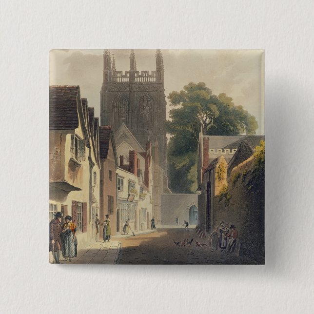 Chapa Cuadrada Carril de la urraca, Oxford, ilustracion del (Anverso)