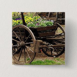 Chapa Cuadrada Carro de flores