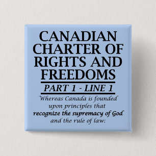Chapa Cuadrada Carta Canadiense Cristiana Libertad Religiosa Cana