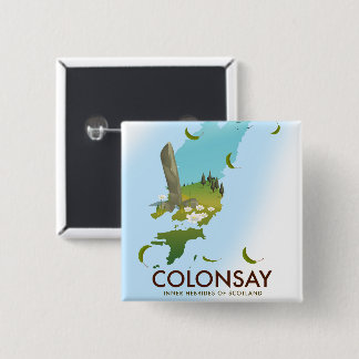 Chapa Cuadrada Cartel de Colonsay Inner Hebrides, de Escocia
